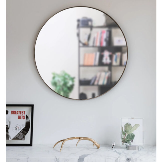 ROUND HUBBA WALL MIRROR METALLIC TITANIUM 2.55X86.35X86.35CM - Image 3