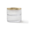 TESORA JEWELERY BOX GLASS BRASS 13X13XH11CM
