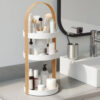 BELLWOOD COSMETIC ORGANIZER WHITE NATURAL 0.6KG 20X20XH50CM - Image 3