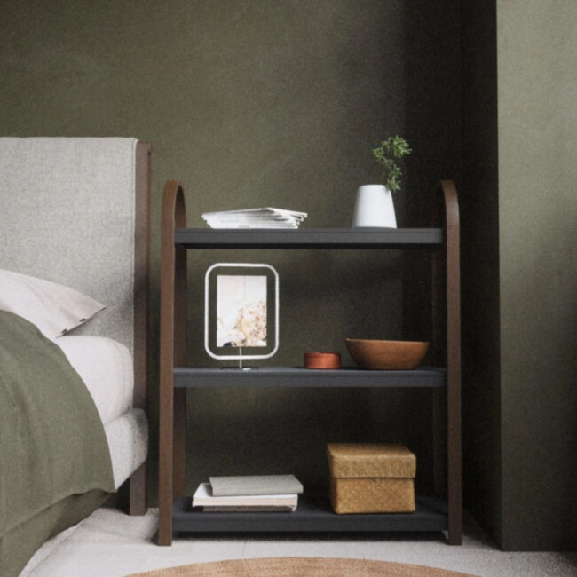 BELLWOOD FREESTAND SHELF 3 TIER BLACK WALNUT 25X72XH90CM - Image 3