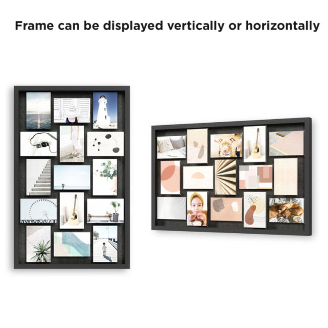 PIXIE MULTI PICTURE WALL FRAME BLACK 2.6KG 49X4XH76CM - Image 4