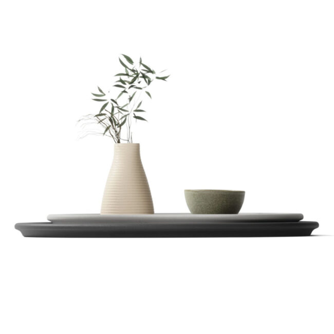 SET OF 2 HUB SERVING TRAYS 2.6KG 48X40XH5CM - Image 3