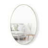OVAL HUBBA MIRROR METAL FRAME BRASS 61X91CM