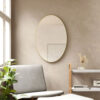 OVAL HUBBA MIRROR METAL FRAME BRASS 61X91CM - Image 2