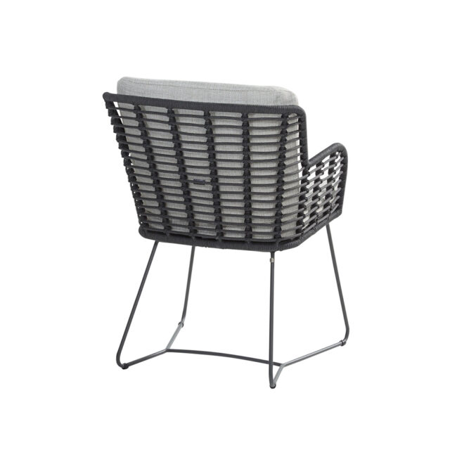 FABRICE DINING CHAIR ANTHRACITE WITH 2 CUSHIONS 61X60X87CM - Image 3