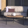 YOGA SIDE TABLE ANTHRACITE NATURAL TEAK 45X45X55CM - Image 2