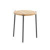 YOGA SIDE TABLE ANTHRACITE NATURAL TEAK 45X45X55CM