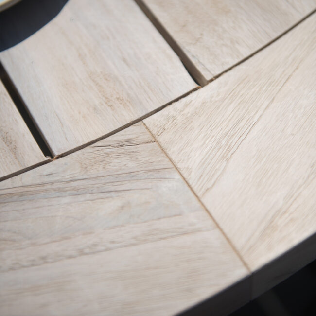 LOUVRE ROUND DINING TABLE TEAK 160X160X75CM - Image 3