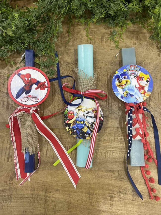 EASTER DECORATED CANDLES FOR BOYS