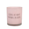 SOY CANDLE 'SISTERS AT HEART' GREEN TEA TIME SCENT 8X8X9CM