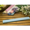 OVAL SCENTED CANDLE LIGHT BLUE COLOR/YLANG-YLANG SCENT 3.8X30CM