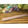 FLAT SCRATCHED RECTANGULAR CANDLE HAZELNUT COLOR/VANILLA SCENT 3.2X1.5X30CM