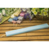 FLAT SCRATCHED RECTANGULAR CANDLE LIGHT BLUE COLOR/YLANG-YLANG SCENT 3.2X1.5X30CM