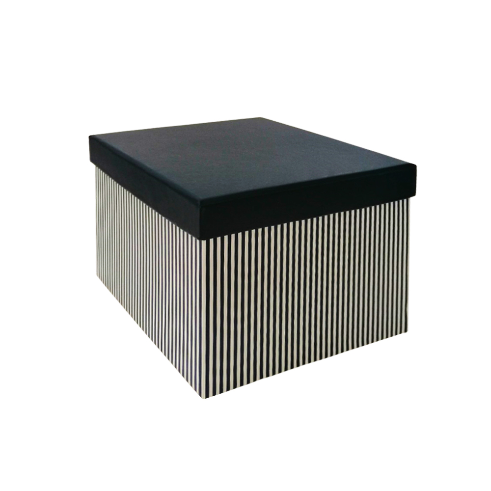 SQUARE BOX MATT PRINTING PAPER NAVY BLUE WITH STRIPES