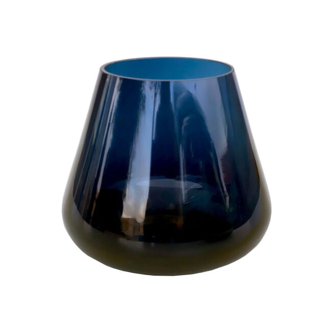 TEALIGHT HOLDER TASMAN EXTRA SMALL SMOCKEY BLUE 13X12CM