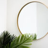 ROUND MIRROR METAL GOLD 60CM - Image 2
