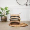 SEAGRASS BASKET STRIPES 50X45CM - Image 2