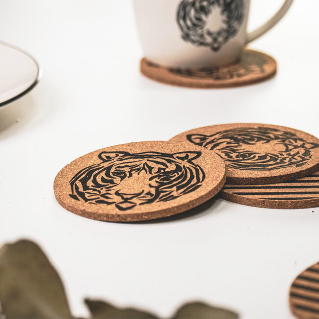 ROUND COASTER TIGER 10CM 6PCS - Image 3