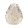 VASE LEAF SHINY GRAY 11X10.5X11.5CM