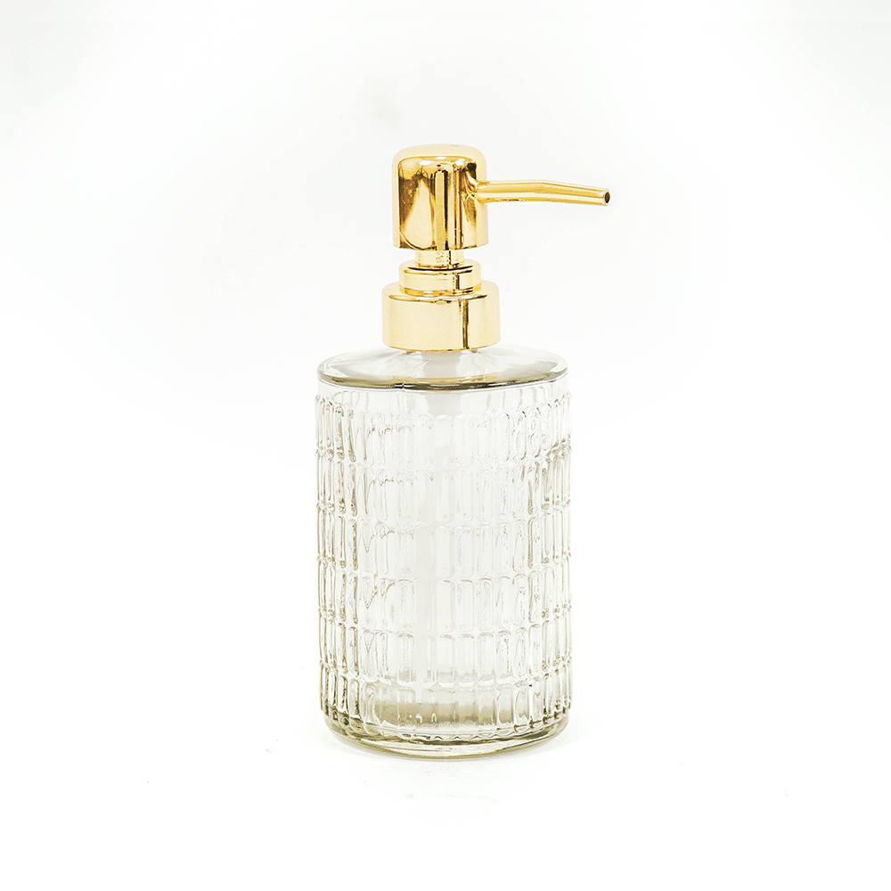 SOAP DISPENSER CLEAR 7.5X17.5CM