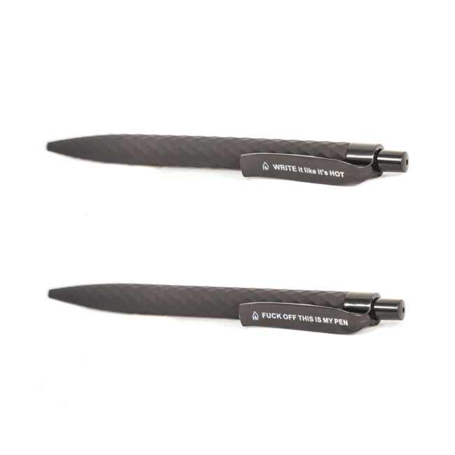 BLACK PENS "FUCK OFF" & "WRITE IT" 4PCS
