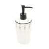 SOAP DISPENSER WITH FACE BLACK & WHITE 8X18CM