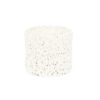 POT WHITE MATT WITH DOTS 13X10.5CM