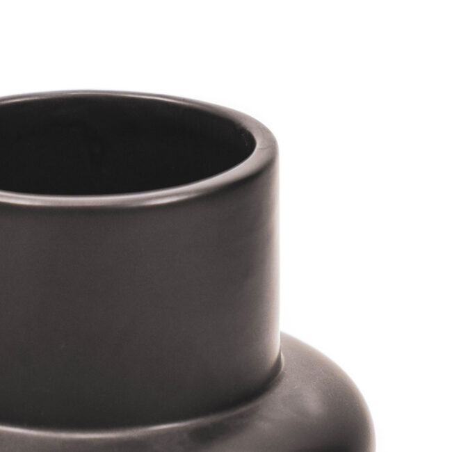 BUBBLE VASE MATT BLACK 12X16CM - Image 2