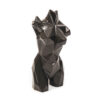 STATUE WOMAN'S TORSO GEOMETRIC BLACK 13X10X25CM