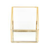 BOX MESSING GLASS & GOLD 13X11X13CM
