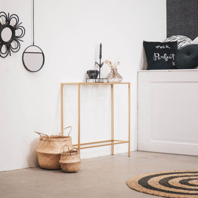 TABLE NARROW GOLDEN 80X25X80CM - Image 3
