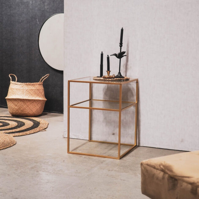 SIDE TABLE GOLD 45X45X60CM - Image 3
