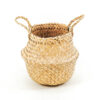 SEAGRASS BASKET NATURAL 22X19CM