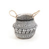 SEAGRASS BASKET BLACK & WHITE 30X30CM