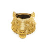 PLANT POT TIGER HEAD GOLD 20X18X14CM