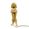 LAMP DOG DACHSHUND GOLD 10X15X38CM