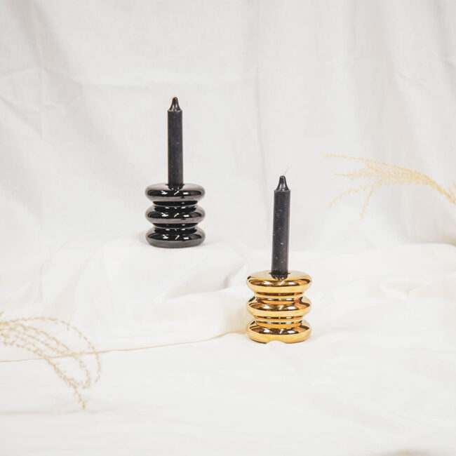 BUBBLE CANDLEHOLDER BLACK 8X8X8CM - Image 3