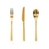 STAINLESS STEEL CUTLERY GOLD 23CM 12PCS
