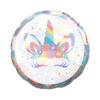 ROUND FOIL BALLOON UNICORN IRIDESCENT 46CM