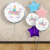 ROUND FOIL BALLOON UNICORN IRIDESCENT 46CM - Image 2