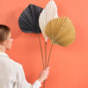 PALM LEAVES SPEAR NATURAL BLEACHED 8X0.5X30-37CM 4PCS - Image 2