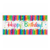 RAINBOW RIBBON "HAPPY BIRTHDAY" WALL BANNER 68.5X152CM