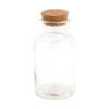 GLASS BOTTLE TRANSPARENT WITH CORK 7X13.5CM