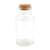 GLASS BOTTLE TRANSPARENT WITH CORK 8X16.5CM