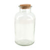GLASS BOTTLE TRANSPARENT WITH CORK 10X20.5CM