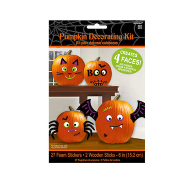 DECORATION KIT PUMPKIN FOAM STICKERS & WOODEN STICKS 15.2CM 29PCS - Image 3