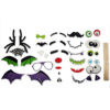 DECORATION KIT PUMPKIN FOAM STICKERS & WOODEN STICKS 15.2CM 29PCS