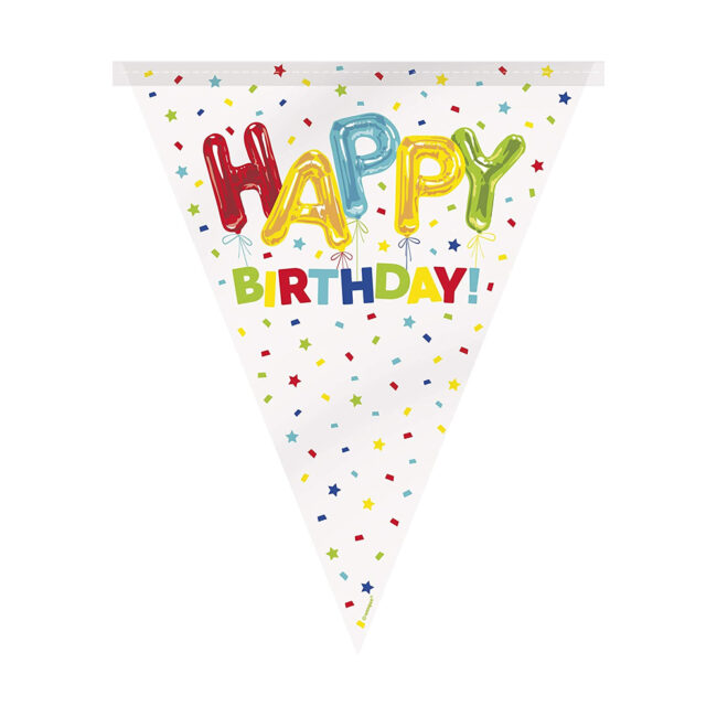 BANNER HAPPY BIRTHDAY PLASTIC 3.65M