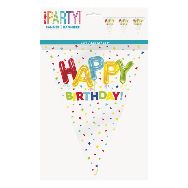 BANNER HAPPY BIRTHDAY PLASTIC 3.65M - Image 2