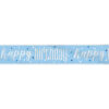 BANNER "HAPPY BIRTHDAY" BLUE & SILVER 2.74M